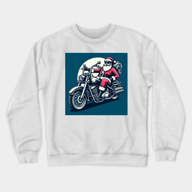 Santa’s Midnight Ride Crewneck Sweatshirt by emblemat2000@gmail.com